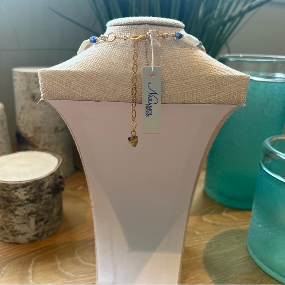 Nakamol Elegant Fresh Water Pearl and Blue Beaded Necklace 19” - Picture 4 of 4